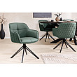Stolička 45863 Euphoria Olivovo zelená kožená - otočná
