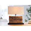 Stolová lampa 19477 Masív drevo/Bežová