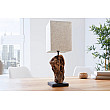 Stolová lampa 19478 Masív drevo Bežová