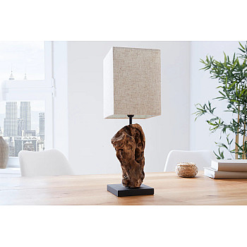 Stolová lampa 19478 Masív drevo Bežová