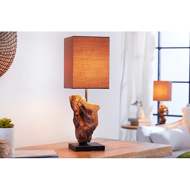Stolová lampa 19479 Masív drevo Hnedá