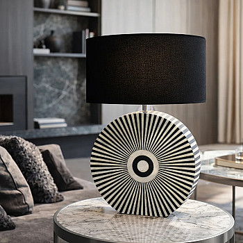 Stolová lampa 48097 Harmony Čierna Biela