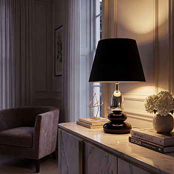 Stolová lampa 70019 Zen Black Silver 