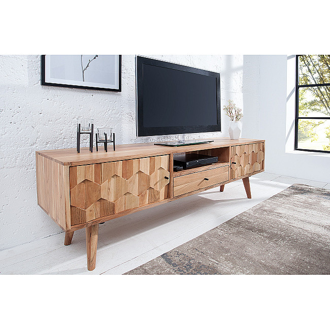TV-skrinka 38423 140cm Masív drevo Acacia Retro TV-skrinka 38423 140cm Masív drevo Acacia Retro