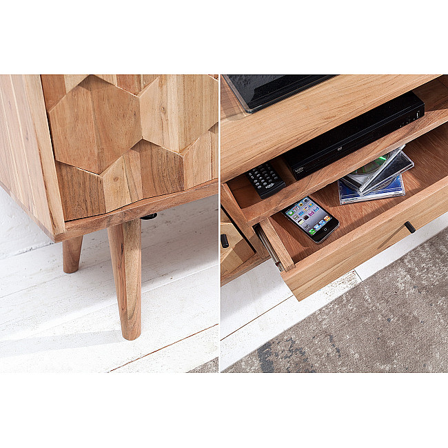 TV-skrinka 38423 140cm Masív drevo Acacia Retro TV-skrinka 38423 140cm Masív drevo Acacia Retro