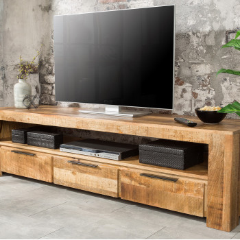 TV-skrinka 38929 170cm Masív drevo Mango Industrial look