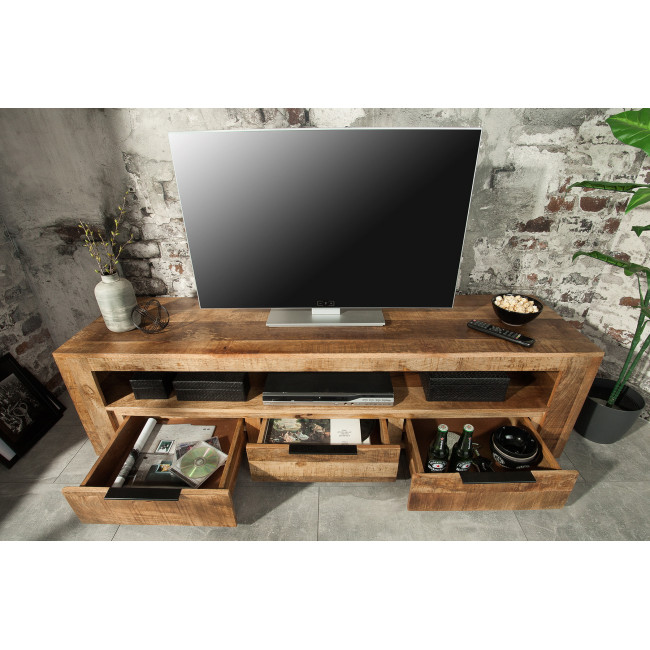 TV-skrinka 38929 170cm Masív drevo Mango Industrial look TV-skrinka 38929 170cm Masív drevo Mango Industrial look
