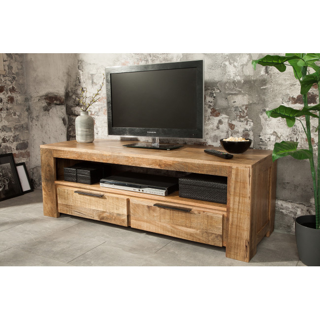 TV-skrinka 38931 130cm Masív drevo Mango Industrial look TV-skrinka 38931 130cm Masív drevo Mango Industrial look