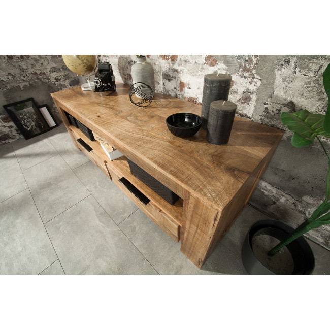 TV-skrinka 38931 130cm Masív drevo Mango Industrial look TV-skrinka 38931 130cm Masív drevo Mango Industrial look