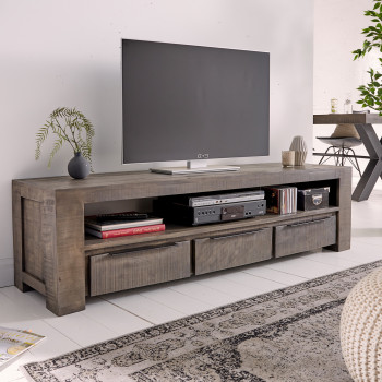 TV-skrinka 39279 170cm Masív drevo Mango Industrial look - PRODUKT JE SKLADOM U NÁS - 2Ks