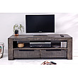 TV-skrinka 39281 130cm Masív drevo Mango Industrial look - PRODUKT JE SKLADOM U NÁS - 1Ks