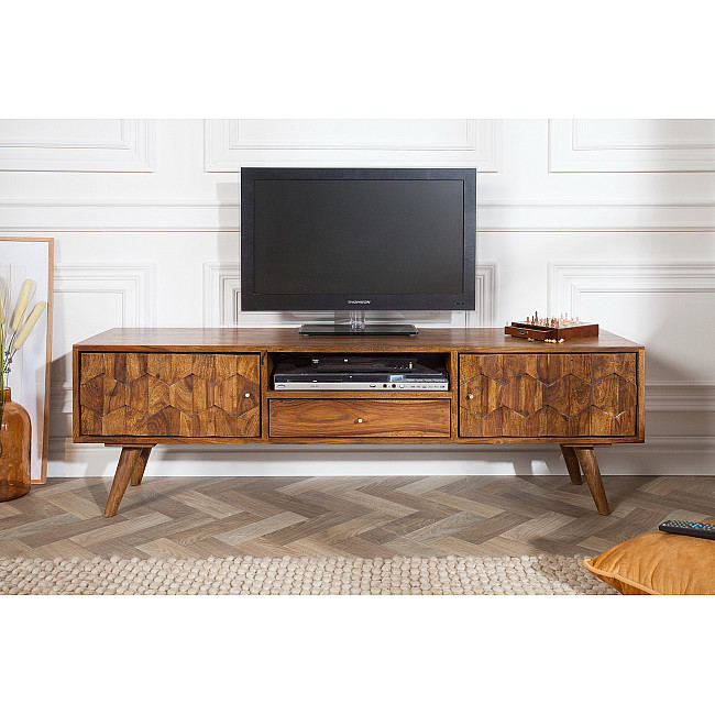 TV-skrinka 39744 140cm Masív drevo Palisander Retro - PRODUKT JE SKLADOM - 1Ks