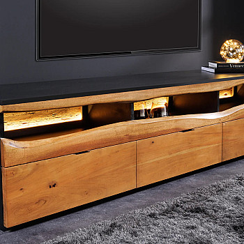 TV-skrinka Grand Acacia 44097 180cm Drevo Acacia