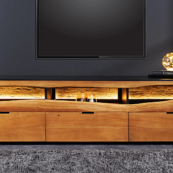 TV-skrinka Grand Acacia 44097 180cm Drevo Acacia