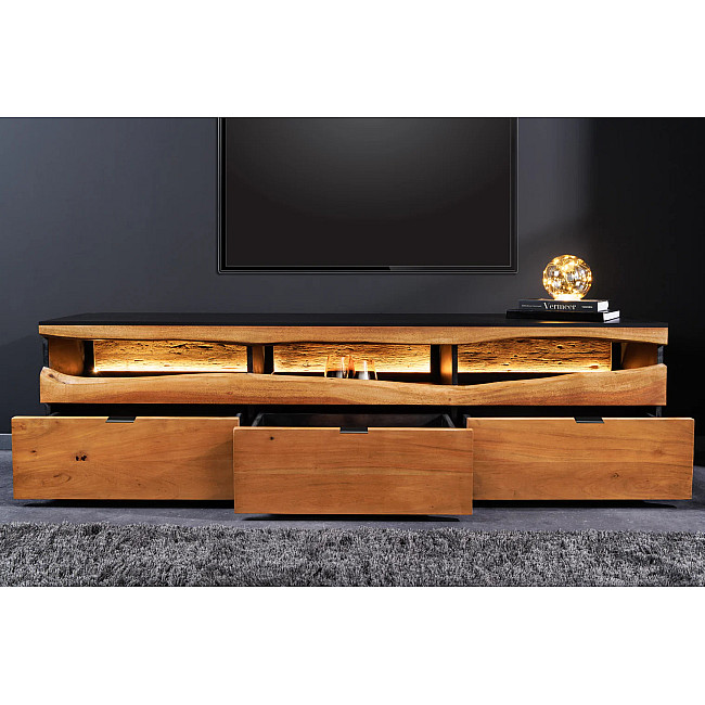 TV-skrinka Grand Acacia 44097 180cm Drevo Acacia