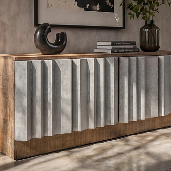 TV-komoda 44477 Zalvero 150cm Drevo Mango