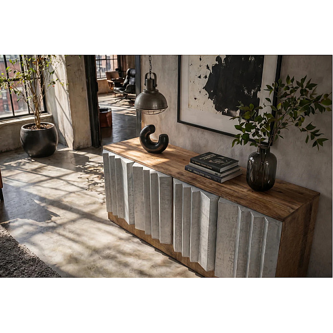 TV-komoda 44477 Zalvero 150cm Drevo Mango