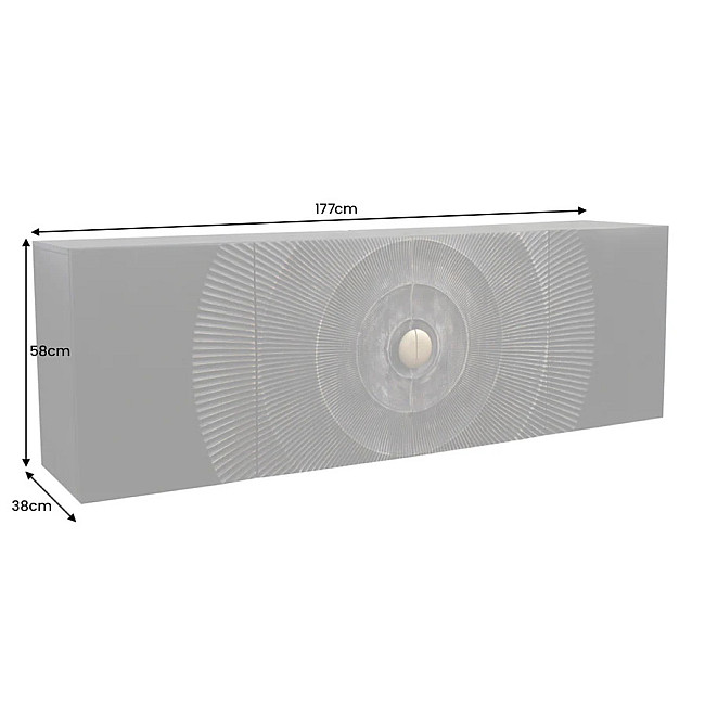 TV-skrinka 44525 Bailey 180cm Drevo Mango TV-skrinka 44525 Bailey 180cm Drevo Mango
