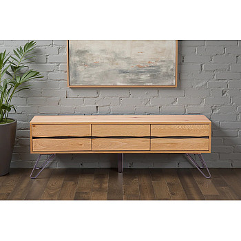 TV-skrinka 46342 Edge 160cm Masív drevo Dub