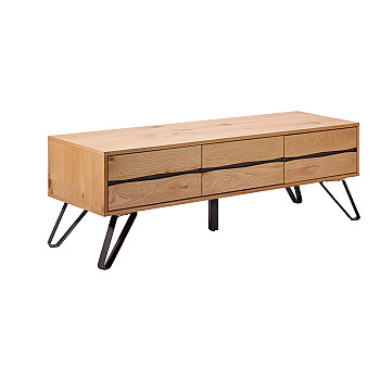 TV-skrinka 46342 Edge 160cm Masív drevo Dub