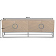 TV-skrinka 46557 Grandezza 180cm Natural Orech Dyha