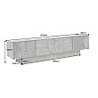 TV-skrinka 46803 Art Deco 200cm Drevo Mango Biela TV-skrinka 46803 Art Deco 200cm Drevo Mango Biela