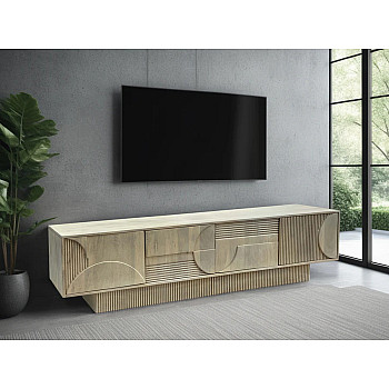 TV-skrinka 46803 Art Deco 200cm Drevo Mango Biela