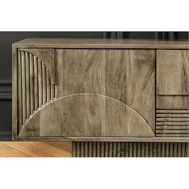 TV-skrinka 46804 Art Deco 200cm Drevo Mango Šedé