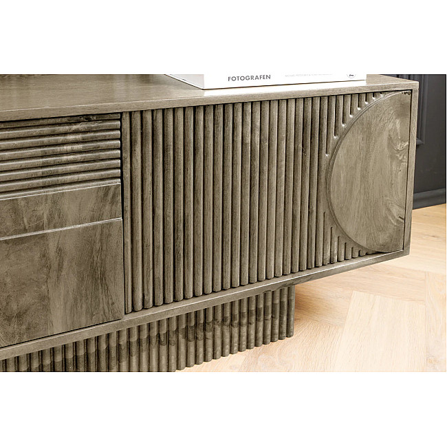 TV-skrinka 46804 Art Deco 200cm Drevo Mango Šedé