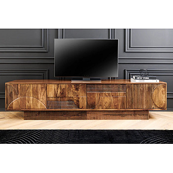 TV-skrinka 46805 Art Deco 200cm Drevo Mango Hnedé