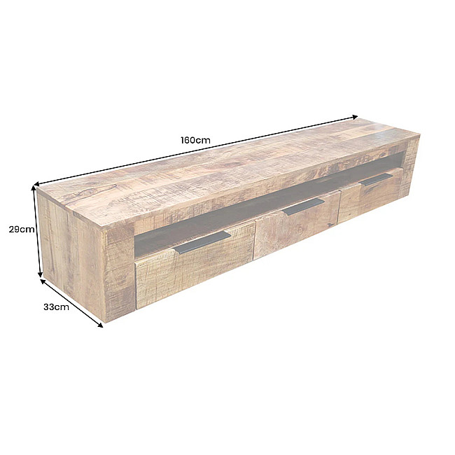 TV-skrinka 46809 Craft 160cm Drevo Mango Prírodné