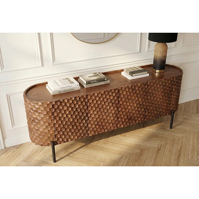 TV-skrinka 47584 Adlon 160cm Drevo Mango Hnedé