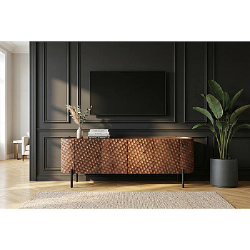 TV-skrinka 47584 Adlon 160cm Drevo Mango Hnedé
