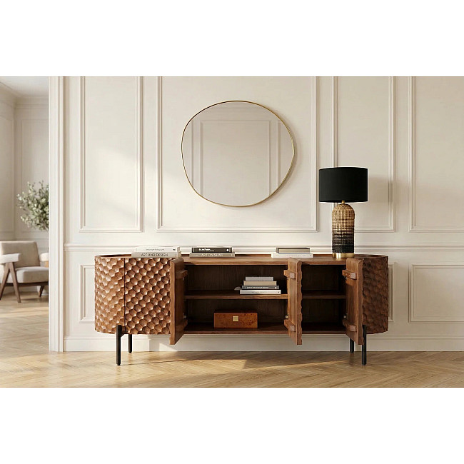TV-skrinka 47584 Adlon 160cm Drevo Mango Hnedé