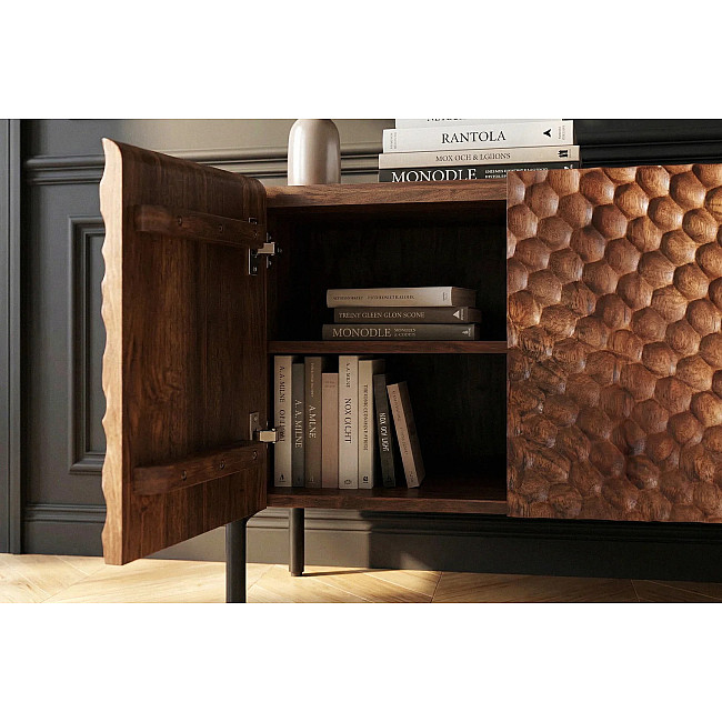 TV-skrinka 47584 Adlon 160cm Drevo Mango Hnedé