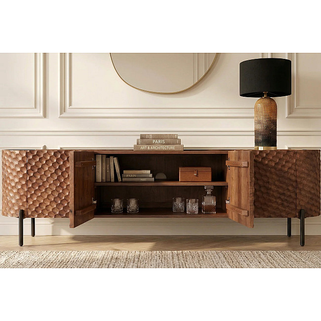 TV-skrinka 47585 Adlon 200cm Drevo Mango Hnedé