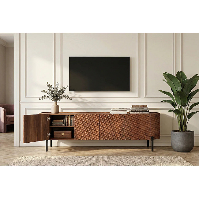 TV-skrinka 47585 Adlon 200cm Drevo Mango Hnedé