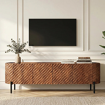 TV-skrinka 47585 Adlon 200cm Drevo Mango Hnedé