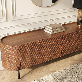 TV-skrinka 47585 Adlon 200cm Drevo Mango Hnedé