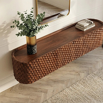 TV-skrinka 47586 Adlon 160cm Drevo Mango Hnedé