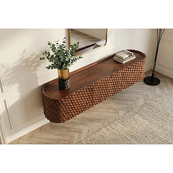 TV-skrinka 47586 Adlon 160cm Drevo Mango Hnedé
