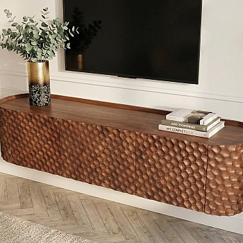 TV-skrinka 47586 Adlon 160cm Drevo Mango Hnedé