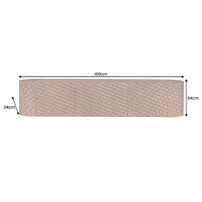 TV-skrinka 47586 Adlon 160cm Drevo Mango Hnedé