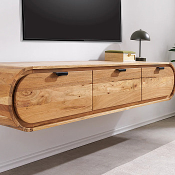 TV-skrinka 47756 Organic 160cm Drevo Acacia