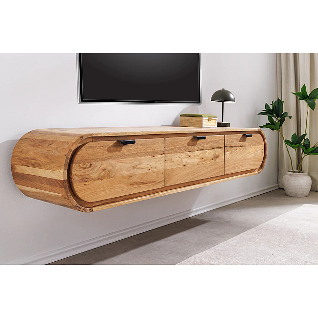 TV-skrinka 47756 Organic 160cm Drevo Acacia