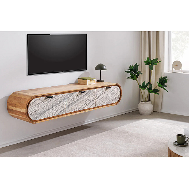 TV-skrinka 47757 Organic 160cm Drevo Acacia