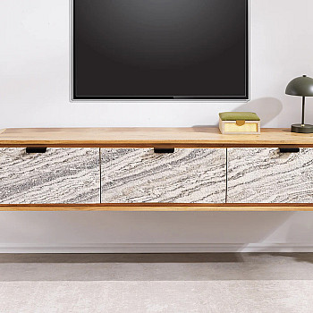 TV-skrinka 47757 Organic 160cm Drevo Acacia