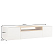 TV-skrinka 47807 Loft 160cm Biela/Prírodná Dub Dyha