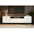 TV-skrinka 47807 Loft 160cm Biela/Prírodná Dub Dyha