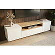 TV-skrinka 47807 Loft 160cm Biela/Prírodná Dub Dyha